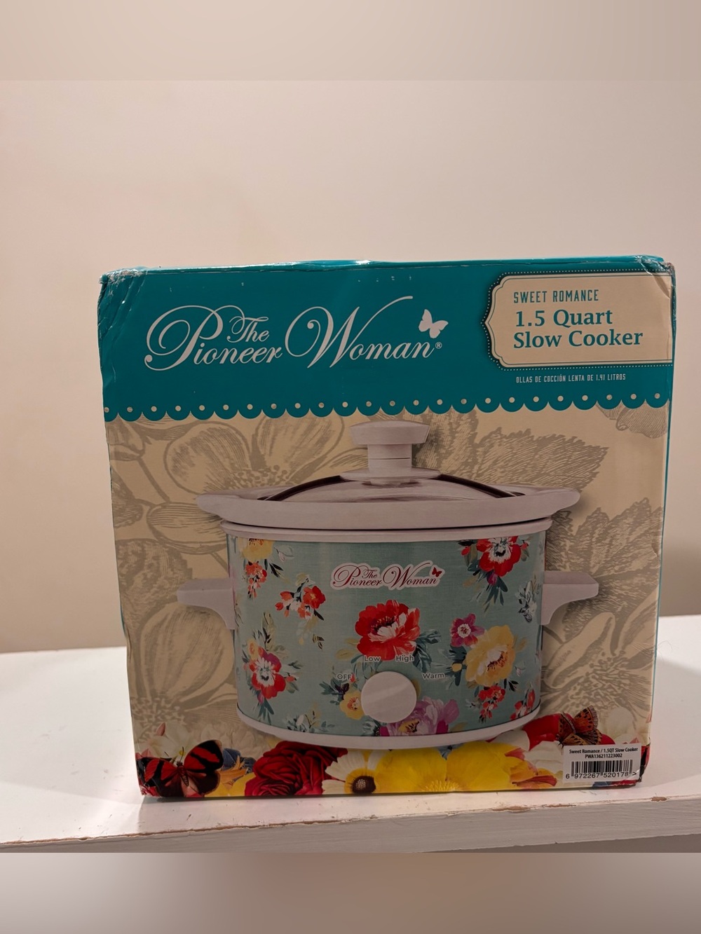 NEW The Pioneer Woman 1.5 Quart Electric Crock Pot - Sweet Romance Pattern